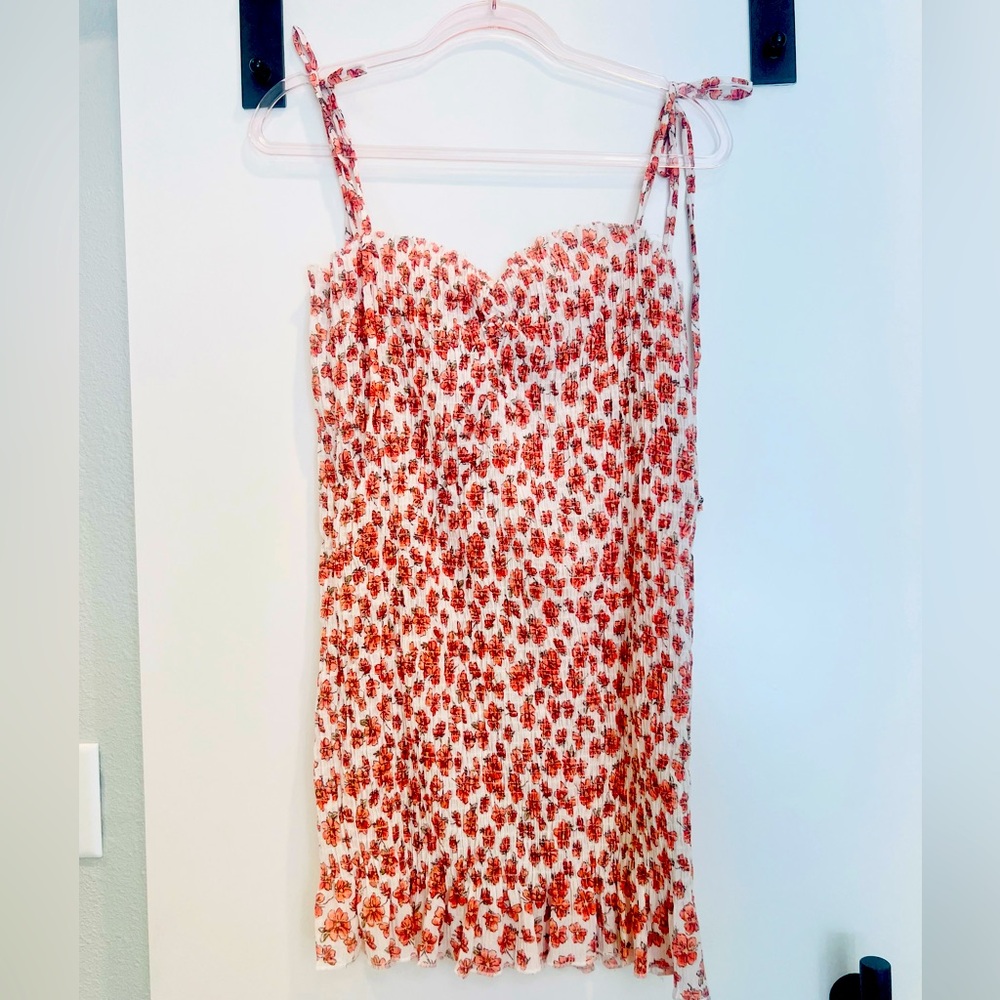Flower Dress with Tie Straps